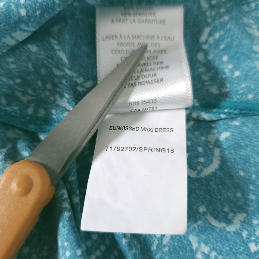 Toad & Co Womens Sunkissed Maxi Dress M Blue Green Floral Sleeveless Travel - Picture 10 of 13